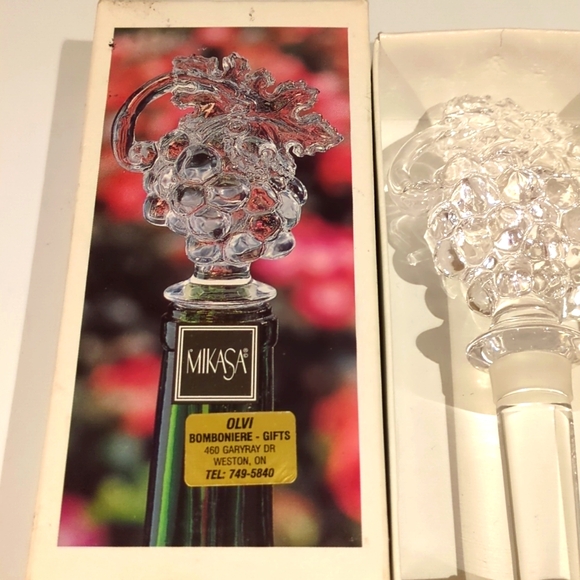 VTG Mikasa Austria Crystal Grape Wine Stopper - Picture 3 of 5